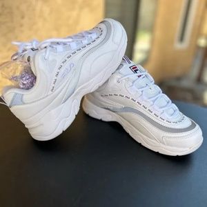 FILA Women's Ray Leather Sneakers in White